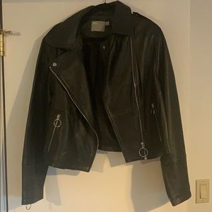 ASOS Curve leather Moto jacket